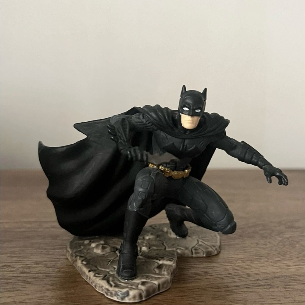 DC Comics Black Batman Figure with Silver Base